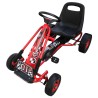 vidaXL Go-kart a pedali per bambini, sedile regolabile, rosso