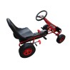 vidaXL Go-kart a pedali per bambini, sedile regolabile, rosso