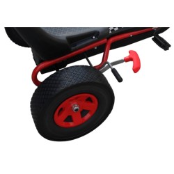 vidaXL Go-kart a pedali per bambini, sedile regolabile, rosso