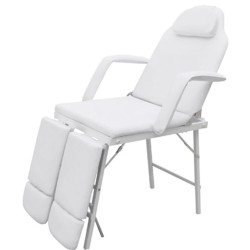 vidaXL Lettino da Massaggio Portatile in Similpelle 185x78x76cm Bianco