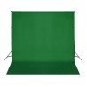 vidaXL Fondale in Cotone Verde 300x300 cm per Croma Key