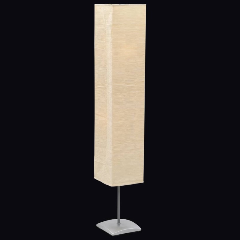 vidaXL Lampada a Piantana con Supporto in Acciaio 135 cm Beige