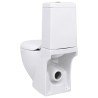 vidaXL Vaso WC in Ceramica Base con Scarico Dietro Bianco