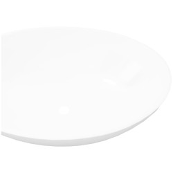 vidaXL Lavello in Ceramica di Lusso Bianco Ovale 40 x 33 cm