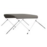 vidaXL Bimini di Prua con Tendalino 2 Archi Grigio 179x156x93 cm