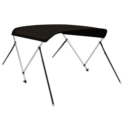 vidaXL Bimini di Prua con Tendalino 2 Archi Nero 178x138x96 cm