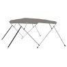 vidaXL Bimini di Prua con Tendalino 4 Archi Grigio 239x184x131 cm