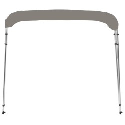 vidaXL Bimini di Prua con Tendalino 4 Archi Grigio 239x184x131 cm