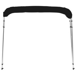 vidaXL Bimini di Prua con Tendalino 4 Archi Nero 236x228x127 cm