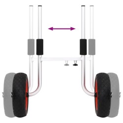 vidaXL Carrello per Kayak Staccabile 100 kg in Alluminio