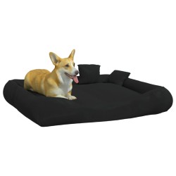 vidaXL Cuccia per Cani con Cuscini Neri 115x100x20cm in Tessuto Oxford