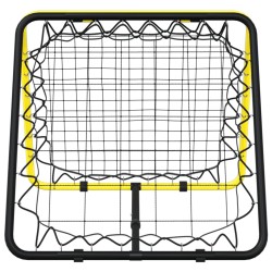 vidaXL Rimbalzatore Calcio Doppio Lato Regolabile Giallo Nero Acciaio