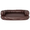 vidaXL Letto per Cani Ergonomica Gommapiuma Marrone 75x53cm Similpelle