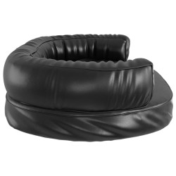 Letto per Cani Ergonomico Gommapiuma Nero 88x65cm Similpelle