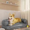 vidaXL Letto per Cani Ergonomico Gommapiuma Grigio 75x53 cm Similpelle