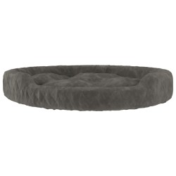 Lettino per Cani Grigio Scuro 70x55x23 cm in Peluche