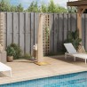 vidaXL Doccia da Esterno Beige 55x60x224 cm Polyrattan e Legno Acacia