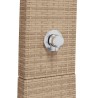 vidaXL Doccia da Esterno Beige 55x60x224 cm Polyrattan e Legno Acacia