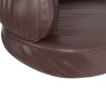 vidaXL Letto Cani Ergonomico Gommapiuma Marrone 60x42 cm in Similpelle