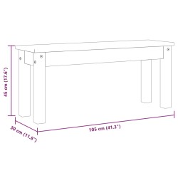 vidaXL Panca da Pranzo Panama 105x30x45 cm in Legno Massello di Pino