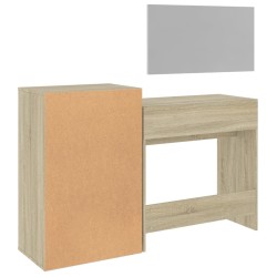 vidaXL Set da Toeletta 3 pz Rovere Sonoma in Legno Multistrato