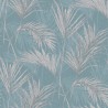 DUTCH WALLCOVERINGS Carta da Parati Palm Springs Blu e Grigio