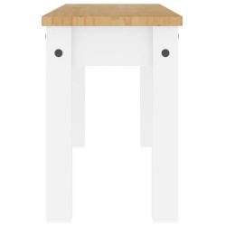 vidaXL Panca da Pranzo Panama Bianca 105x30x45 cm Legno Massello Pino