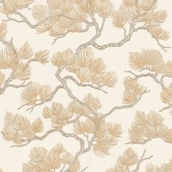 DUTCH WALLCOVERINGS Carta da Parati Motivo a Pino Crema