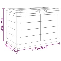 vidaXL Contenitore Cuscini Antracite 77,5x44,5x53 cm in Polipropilene