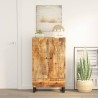 vidaXL Credenza con Cassetto 60x33x100 cm Legno Massello Mango e Ferro