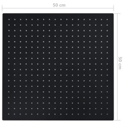 vidaXL Testa Doccia a Pioggia in Acciaio Inox 50x50 cm Quadrata Nera