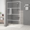 vidaXL Parete Doccia Walk in Bianca 115x195 cm Vetro Trasparente ESG