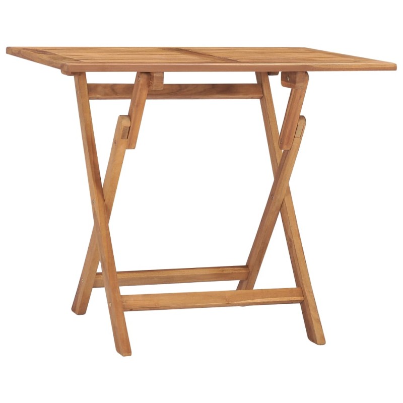 vidaXL Tavolo da Giardino Pieghevole 90x60x75 cm in Massello di Teak