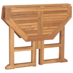 vidaXL Tavolo da Giardino Pieghevole 90x90x75 cm in Massello di Teak