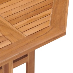 vidaXL Tavolo da Giardino Pieghevole 90x90x75 cm in Massello di Teak