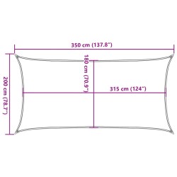 vidaXL Vela Parasole 160 g/m² Marrone 2x3,5 m in HDPE  