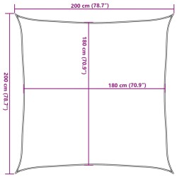 vidaXL Vela Parasole 160 g/m² Verde Scuro 2x2 m in HDPE