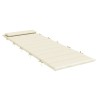 vidaXL Cuscino per Lettino Crema 180x60x3 cm in Tessuto Oxford