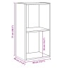 vidaXL Libreria 5 Ripiani Grigio Cemento 40x30x76,5 Legno Multistrato