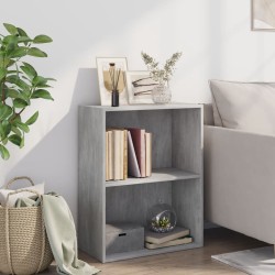 vidaXL Libreria 2 Ripiani Grigio Cemento 60x30x76,5 Legno Multistrato