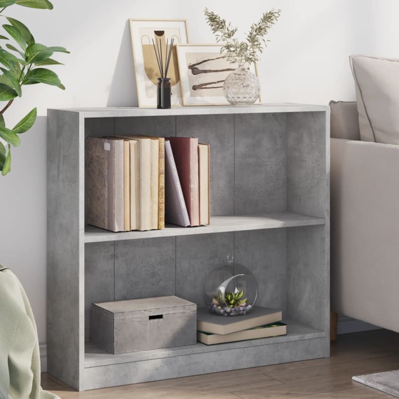 vidaXL Libreria Grigio Cemento 80x24x75 cm in Legno Multistrato