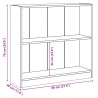 vidaXL Libreria Grigio Cemento 80x24x75 cm in Legno Multistrato