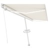 vidaXL Tenda da Sole Retrattile Manuale con LED 500x300 cm Crema