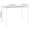 vidaXL Tavolo da Pranzo da Giardino Antracite 110x54x70 cm Acciaio