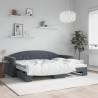 vidaXL Divano Letto con Letto Estraibile Grigio Scuro 80x200cm Velluto