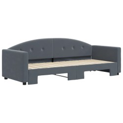 vidaXL Divano Letto con Letto Estraibile Grigio Scuro 80x200cm Velluto