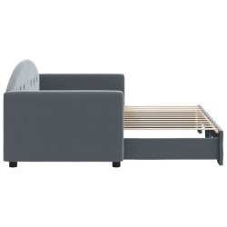 vidaXL Divano Letto con Letto Estraibile Grigio Scuro 80x200cm Velluto