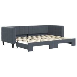 vidaXL Divano Letto con Letto Estraibile Grigio Scuro 80x200cm Velluto