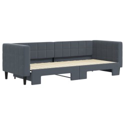 vidaXL Divano Letto con Letto Estraibile Grigio Scuro 80x200cm Velluto