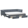 vidaXL Divano Letto Estraibile Cassetti Grigio Scuro 80x200cm Velluto